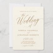 Alles-in-één goudkalligrafie-crèmeweddenschap bijg kaart (Voorkant)