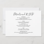 Alles in een groen bloemenfoto bruiloft kaart (Achterkant)