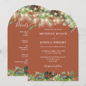 Alles in een groene boog verlicht terracotta bruil kaart (Voorkant / Achterkant)