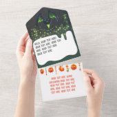 Alles in één Halloween Invite All In One Uitnodiging (Afscheurbaar)