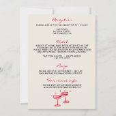 Alles in één hand geschreven grillige retro bruilo kaart (Achterkant)