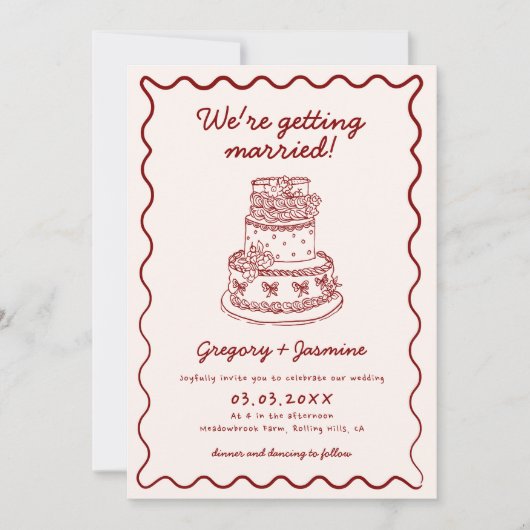 Alles in één hand getekend eigenzinnige QR-code ro Kaart (Voorkant)