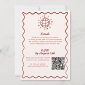 Alles in één hand getekend eigenzinnige QR-code ro Kaart (Achterkant)