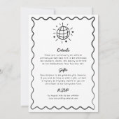 Alles in één hand getekend grillige eigenzinnige b kaart (Achterkant)