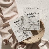 Alles in één handgeschreven moderne lijst retro br kaart