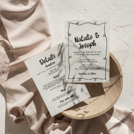 Alles in één handgeschreven moderne lijst retro br kaart