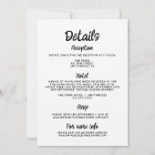 Alles in één handgeschreven moderne lijst retro br kaart (Achterkant)