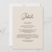 Alles in een herfst bloemenboog bruiloft kaart (Achterkant)