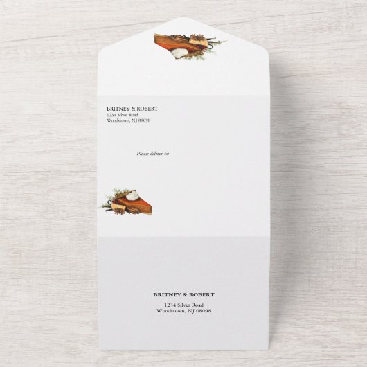 Alles in een Herfst Oogst Invite All In One Uitnodiging (Buitenkant)