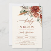 Alles in één Herfst Wildflower Baby in Bloom Showe Kaart (Voorkant)