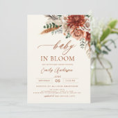 Alles in één Herfst Wildflower Baby in Bloom Showe Kaart (Staand voorkant)