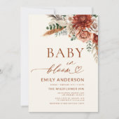 Alles in één Herfst Wildflower Baby in Bloom Showe Kaart (Voorkant)
