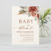 Alles in één Herfst Wildflower Baby in Bloom Showe Kaart (Staand voorkant)