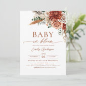 Alles in één Herfst Wildflower Baby in Bloom Showe Kaart (Staand voorkant)