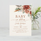 Alles in één Herfst Wildflower Baby in Bloom Showe Kaart (Staand voorkant)