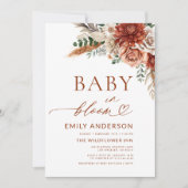 Alles in één Herfst Wildflower Baby in Bloom Showe Kaart (Voorkant)