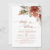 Alles in één Herfst Wildflower Baby in Bloom Showe Kaart (Voorkant)