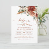 Alles in één Herfst Wildflower Baby in Bloom Showe Kaart (Staand voorkant)