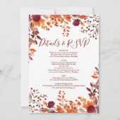 Alles in een herfstvakantie Herfst Bloembladeren b Kaart (Achterkant)