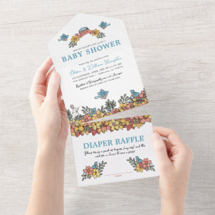 Alles in één Het is een Boy Easter Baby shower Inv All In One Uitnodiging