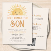 Alles in één hier komt het Baby shower van de Zoon Kaart