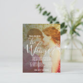 Alles-in-één info RSVP- en trouwbudgetuitnodiging Kaart (Staand voorkant)