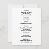 Alles-in-één info RSVP- en trouwbudgetuitnodiging Kaart (Achterkant)