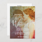 Alles-in-één info RSVP- en trouwbudgetuitnodiging Kaart (Voorkant / Achterkant)