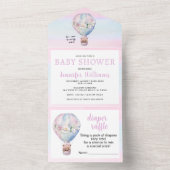 Alles in één keer opgevraagd baby shower voor hete all in one uitnodiging (Binnen)