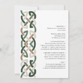 Alles in één Keltische knoop Monogram Modern Weddi Kaart (Achterkant)