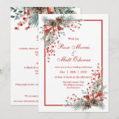 Alles in één, Kerstmis of winterbruiloft Kaart (Voorkant / Achterkant)