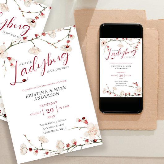 Alles in een klein lieveheersbeestje QR Code Douch Kaart