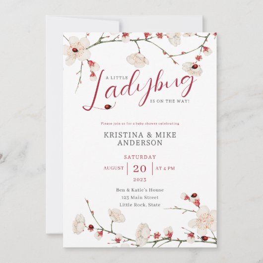 Alles in een klein lieveheersbeestje QR Code Douch Kaart (Voorkant)