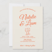 Alles in een kleurrijke hand getrokken retro bruil kaart (Voorkant)