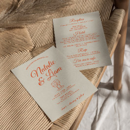 Alles in een kleurrijke hand getrokken retro bruil kaart