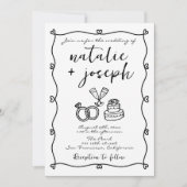 Alles in een krabbel hand getekend geschreven brui kaart (Voorkant)