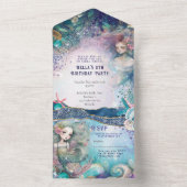 ALLES IN ÉÉN Mermaid Onder Zee Uitnodiging (Binnen)