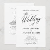 Alles in één met details Moderne Calligrafie Wedde Kaart (Voorkant / Achterkant)