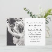 Alles in één, minimaal zwart-wit met foto kaart (Staand voorkant)