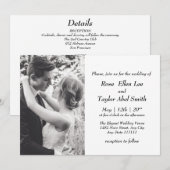 Alles in één, minimaal zwart-wit met foto kaart (Voorkant / Achterkant)