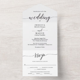 Alles in één minimale legantie in één uitnodiging