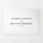 Alles in een minimalistische bruiloft drievoudige drieluik uitnodiging (Cover)