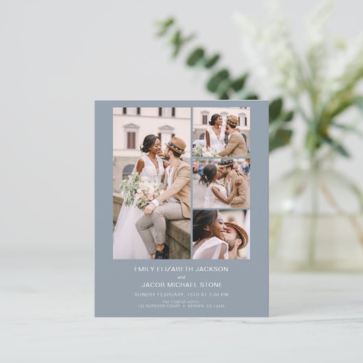 Alles in een minimalistische foto Stoffige blauwe  (Staand voorkant)