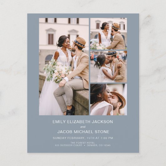 Alles in een minimalistische foto Stoffige blauwe (Voorkant)