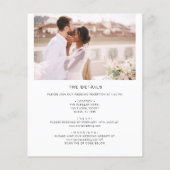 Alles in één minimalistische foto wit bruiloft (Achterkant)