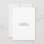 Alles in één minimalistische uitnodiging voor foto (Achterkant)