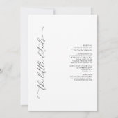 Alles in een minimalistische zwart-wit bruiloft kaart (Achterkant)