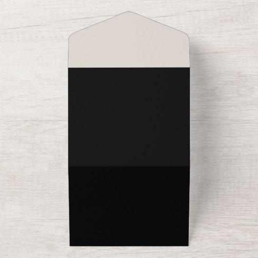 Alles in één moderne huwelijksuitnodiging all in one uitnodiging (Buitenkant)