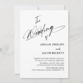 Alles in één moderne minimalistische zwart-witte b kaart (Voorkant)