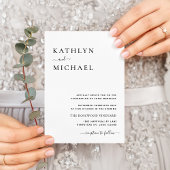 Alles in één moderne Typografieminimalistische bru Kaart